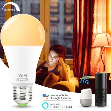 15W E27 Smart LED Bulb WIFI Control Equal to 100W Incandescent...