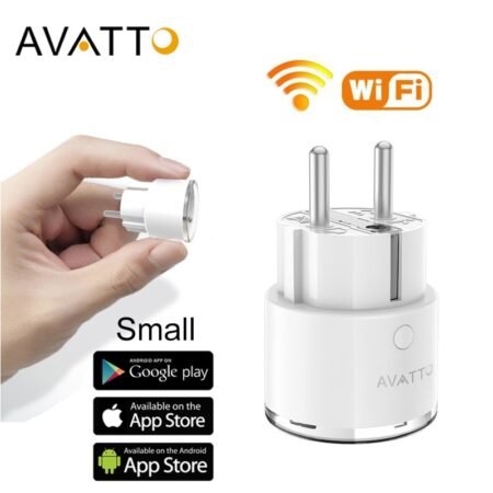 AVATTO Mini Standard 16A EU Smart Wifi Plug with Power...