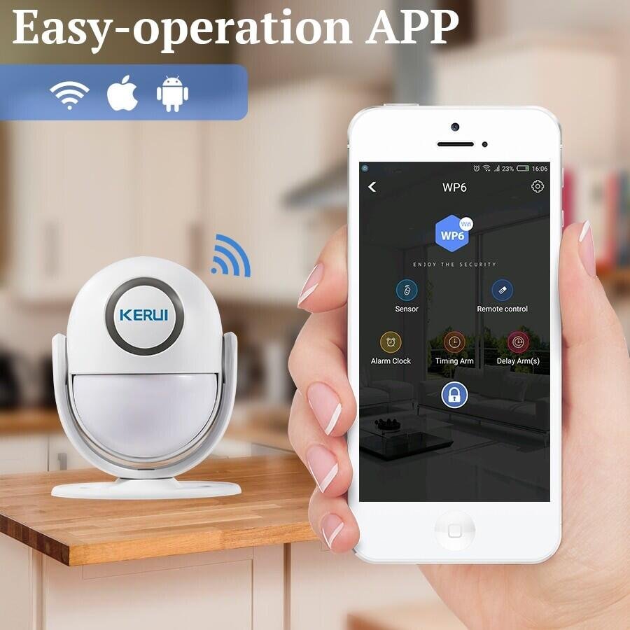 KERUI WIFI Home Security Alarm System Works with Alexa Smart App 120dB PIR Main Panel Door/window Sensor Wireless Burglar Alarm - Image 2