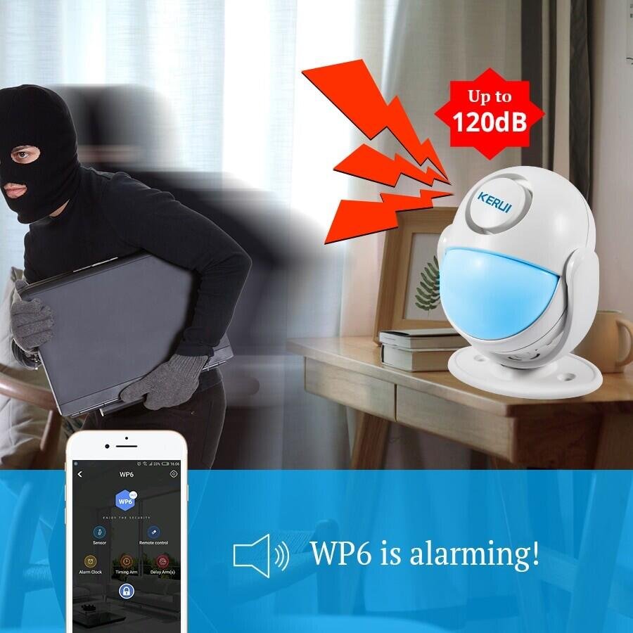 KERUI WIFI Home Security Alarm System Works with Alexa Smart App 120dB PIR Main Panel Door/window Sensor Wireless Burglar Alarm - Image 4