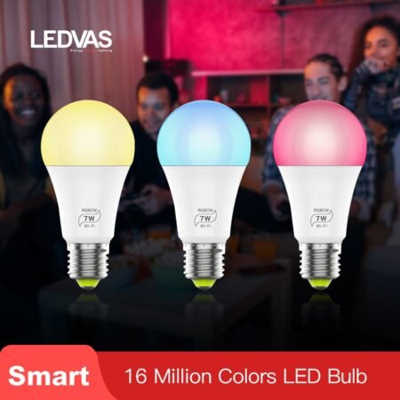 LEDVAS Wireless Smart Light Bulb LED 7W RGB Magic Light...