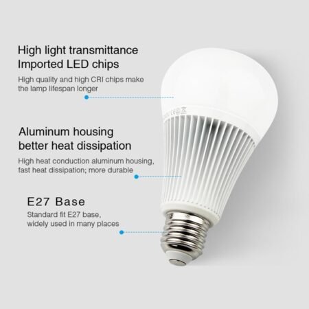 Milight 9W 2.4G RGB CCT Wifi Led Bulb YB1 2700K-6500K...