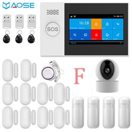 YAOSE PG-107 Wifi GSM Home Security Alarm System App Control Remote Control Window Sensor with 1080P IP Camera Smart Alarm Kits